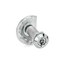 GN 119 Cerrojos de leva de zinc fundido a presión para puerta, accionamiento con elementos de mando o llave de vaso Material: ZD - Zinc fundido a presión<br />Tipo: VDE - Con dos puntas