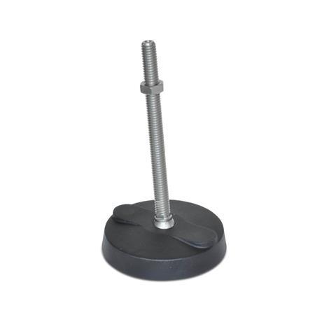 WN 9100.1 Stainless Steel &quot;NY-LEV®&quot; Leveling Mounts, Plastic Base, Threaded Stud Type, without Mounting Holes 