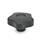 EN 5337.7 Plastic Five-Lobed Knobs, with Stainless Steel Tapped Blind Bore Insert Type: E - With cover cap (tapped blind bore)
Color of the cover cap: DSW - Black, RAL 9005, matte finish