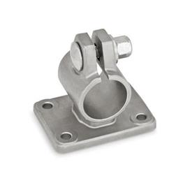 GN 146.5 Stainless Steel Flanged Connector Clamps, with 4 Mounting Holes Type: A - Without seals