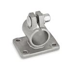 Stainless Steel Flanged Connector Clamps, with 4 Mounting Holes