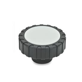 GN 7336 Technopolymer Plastic Hollow Knurled Knobs, with Steel or Stainless Steel Tapped Insert 