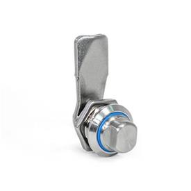 GN 115 Stainless Steel Cam Latches, Operation with Socket Keys, Protection Class IP 69k Type: AZ13 - With two exterior flats
