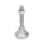 Stainless Steel Leveling Feet, Threaded Stud Type, with or without Plastic / Rubber Cap