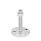 GN 23 Inch Thread, Stainless Steel Leveling Feet, Tapped Socket or Threaded Stud Type, with Turned Base, with Mounting Holes Type (Base): D1 - Fine turned, with rubber pad inlay, black
Version (Stud / Socket): UK - With nut, internal hex at the top, wrench flat at the bottom