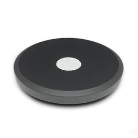 GN 923 Aluminum Flat-Faced Solid Disk Handwheels, with or without Revolving Handle Type: A - Without revolving handle<br />Color: SW - Black, RAL 9005, textured finish<br />Bildvarianten: 80...200