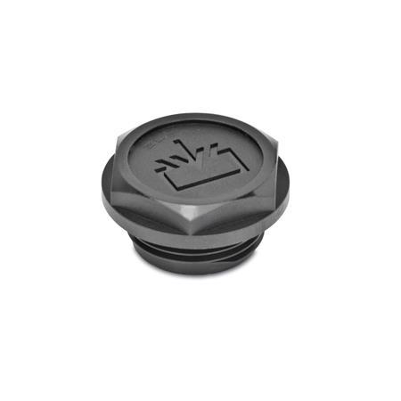 EN 747.2 Plastic Fluid Fill Plugs, with Recessed O-Ring Identification no.: 1 - Without vent hole