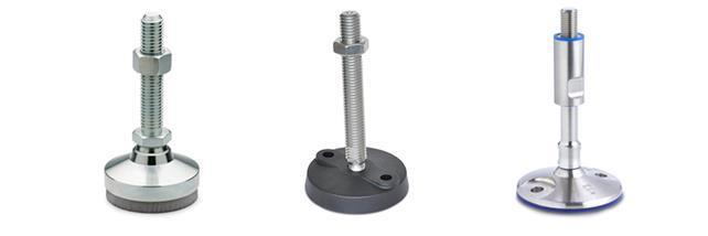 J.W M12 x 1.75 Thread Size Winco 343.6-50-M12-63-OS Series 343.6 303 Stainless Steel Threaded Stud Type Leveling Mount Without Cap Metric Size 50mm Base Diameter 63mm Thread Length 