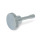 GN 464.2 Steel / Stainless Steel Knurled Thumb Screws, with Thin Shank for Loss Protection, High Type Material/finish: ZB - Zinc plated, blue passivated finish