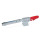 GN 820.3 Clamps de actuación horizontal con brazo extendido de acero, con gancho de seguridad, con base de montaje horizontal Tipo: UL - Brazo de fijación extendido, con agujero ranurado, con dos arandelas con brida