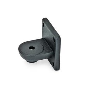 GN 272 Aluminum Swivel Clamp Connector Bases Type: OZ - Without centering step (smooth)<br />Finish: SW - Black, RAL 9005, textured finish
