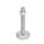 GN 31 Inch Thread, Stainless Steel Leveling Feet, Tapped Socket or Threaded Stud Type, with Rubber Pad Type (Base): B2 - Matte shot-blasted finish, rubber pad inlay, white
Version (Stud / Socket): UK - With nut, internal hex at the top, wrench flat at the bottom