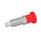 GN 817 Stainless Steel Indexing Plungers, Lock-Out and Non Lock-Out, with Multiple Pin Lengths, with Red Knob Material: NI - Stainless steel
Type: B - Non lock-out, without lock nut
Color: RT - Red, RAL 3000, matte finish