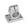 GN 146 Aluminum Flanged Connector Clamps, with 4 Mounting Holes Finish: BL - Plain finish, Matte shot-blasted finish