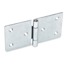 GN 136 Steel Sheet Metal Hinges, Horizontally Extended Material: ST - Steel<br />Type: C - With countersunk holes<br />Bildvarianten: l1 (b) - on both sides elongated