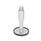 GN 41 Metric Thread, Stainless Steel Leveling Feet, Tapped Socket or Threaded Stud Type Type (Base): D1 - With rubber cap, clipped on, black
Version (Stud / Socket): W - With adjustable sleeve, covered thread, wrench flat at the bottom
