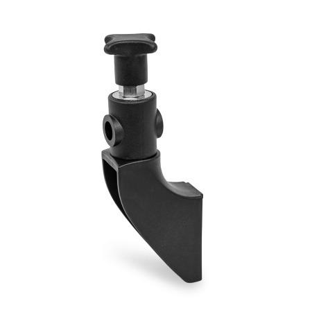 Side Guide Bracket EN 6476.2: Plastic, Swiveling, with Contact Edge