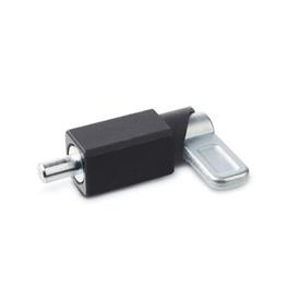GN 722.1 Steel Cam Action Spring Latches, Lock-Out, Weldable Type: A - Square, latch with rivet, fixed