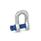 GN 584 Heat-Treated Steel D-Shackles, Straight Version Type: A - With threaded pin