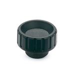 Technopolymer Plastic Knurled Nuts, with Stainless Steel Tapped Insert