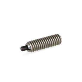  SPSSDN Stainless Steel Spring Plungers, with Delrin® Plastic Nose Pin, with Internal Hex Type: KSN - Stainless steel, high spring load<br />Identification: A - Without locking element