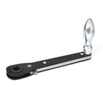 Steel Ratcheting Crank Handles, with Revolving Handle, with Square
