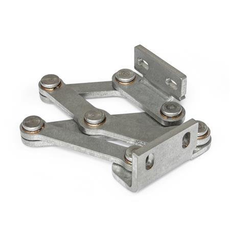 GN 7231 Stainless Steel Multiple-Joint Hinges, Concealed, with Opening Angle of 90° Type: L - Left-hand assembly angle bracket