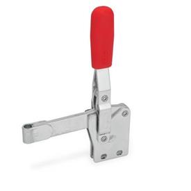 GN 810.1 Steel Vertical Acting Toggle Clamps, with Vertical Mounting Base Type: F - Solid bar version, with weldable clasp