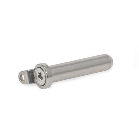 GN 124.3 Stainless Steel Quick Release Pins, with Axial Ball Retainer 