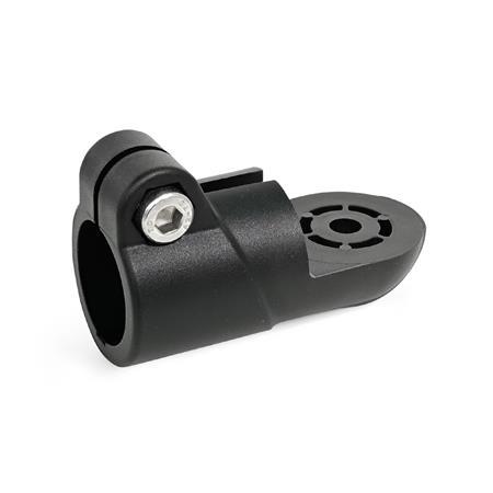 EN 276.9 Plastic Swivel Clamp Connectors Type: OZ - Without centering step (smooth)
Color: SW - Black, RAL 9005, matte finish