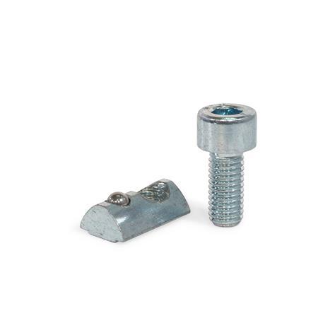 GN 965 Steel T-Nut Assemblies for 30 / 40 mm Profile Systems Type: A - Socket cap screw DIN 912