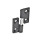 GN 337 Zinc Die-Cast Lift-Off Hinges, with Countersunk Bores Material: ZD - Zinc die-cast
Finish: SW - Black, RAL 9005, textured finish
Identification no.: 2 - Fixed bearing (pin) left
