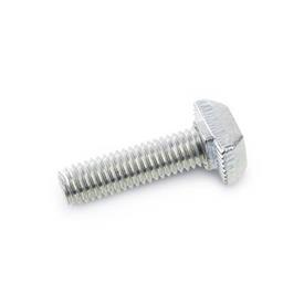 GN 505.4 Steel Serrated T-Slot Bolts, for Aluminum Profiles 