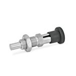 Stainless Steel Indexing Plungers, Lock-Out and Non Lock-Out, with Removable Pin