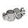 GN 132.5 Stainless Steel Two-Way Connector Clamps Type: A - Without seals