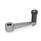 GN 558 Cast Iron Indexing Crank Handles, with Knurled Handle, with Plain Through Bore or Through Bore with Keyway Bore code: B - Without keyway
