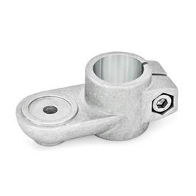 GN 274 Aluminum, Swivel Clamp Connectors Type: MZ - With centering step<br />Finish: BL - Plain, Matte shot-blasted finish