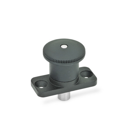 Mini Indexing Plungers GN 822.8: Zinc Die-Cast, Lock-Out and Non Lock-Out, with Hidden Lock Mechanism, Plate Mount