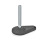 EN 445 Steel Leveling Feet, Plastic Base Plate Type: AG - Without nut, with rubber pad