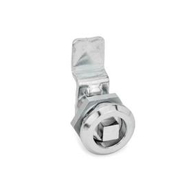 GN 115.1 Zinc Die-Cast Mini Cam Latches / Mini Cam Locks, Chrome Plated Housing Collar Material: ZD - Zinc die-cast<br />Type: VK - With square spindle