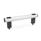 GN 666.1 Aluminum / Stainless Steel Tubular Grip Handles, Plastic Handle Legs, with Socket Cap Screws Finish: EL - Anodized finish, natural color