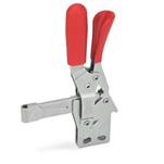 Stainless Steel Vertical Acting Toggle Clamps, with Safety Hook, with Vertical Mounting Base