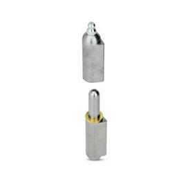 GN 128 Steel Lift-Off Hinges, Weldable Type: STS - With fixed steel pin and lubricating nipple