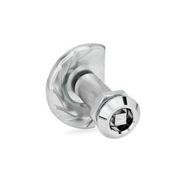 GN 119 Cerrojos de leva de zinc fundido a presión para puerta, accionamiento con elementos de mando o llave de vaso Material: ZD - Zinc fundido a presión<br />Tipo: VK7 - Con eje cuadrado