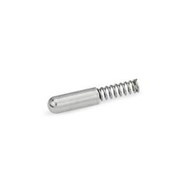 GN 610 Steel / Stainless Steel Spring Loaded Shells Type: H - Semi-spherical, steel