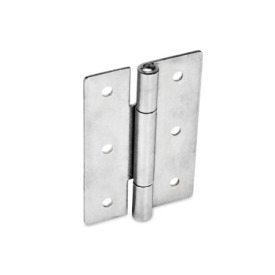 GN 136 Stainless Steel Sheet Metal Hinges, Square or Vertically Extended Material: A4 - Stainless steel<br />Type: B - With through holes<br />Bildvarianten: l2 (1,5) - 1.5 times extended