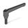 GN 300 Zinc Die-Cast Adjustable Levers, Threaded Stud Type, with Blackened Steel Components Color / Finish: SW - Black, RAL 9005, textured finish
