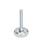 GN 30 Steel Sheet Metal Leveling Feet, Tapped Socket or Threaded Stud Type, with Rubber Pad Type (Base): A2 - Steel, zinc plated, rubber pad inlay, white
Version (Stud / Socket): S - Without nut, external hex at the bottom