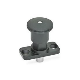 GN 822.8 Zinc Die-Cast Mini Indexing Plungers, Lock-Out and Non Lock-Out, with Hidden Lock Mechanism, Plate Mount Type: C - Lock-out