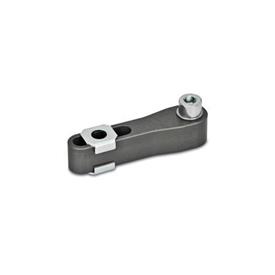 GN 875.2 Aluminum Clamping Arms, for Pneumatic Swing Clamps GN 875 / GN 876, with Slotted Hole 